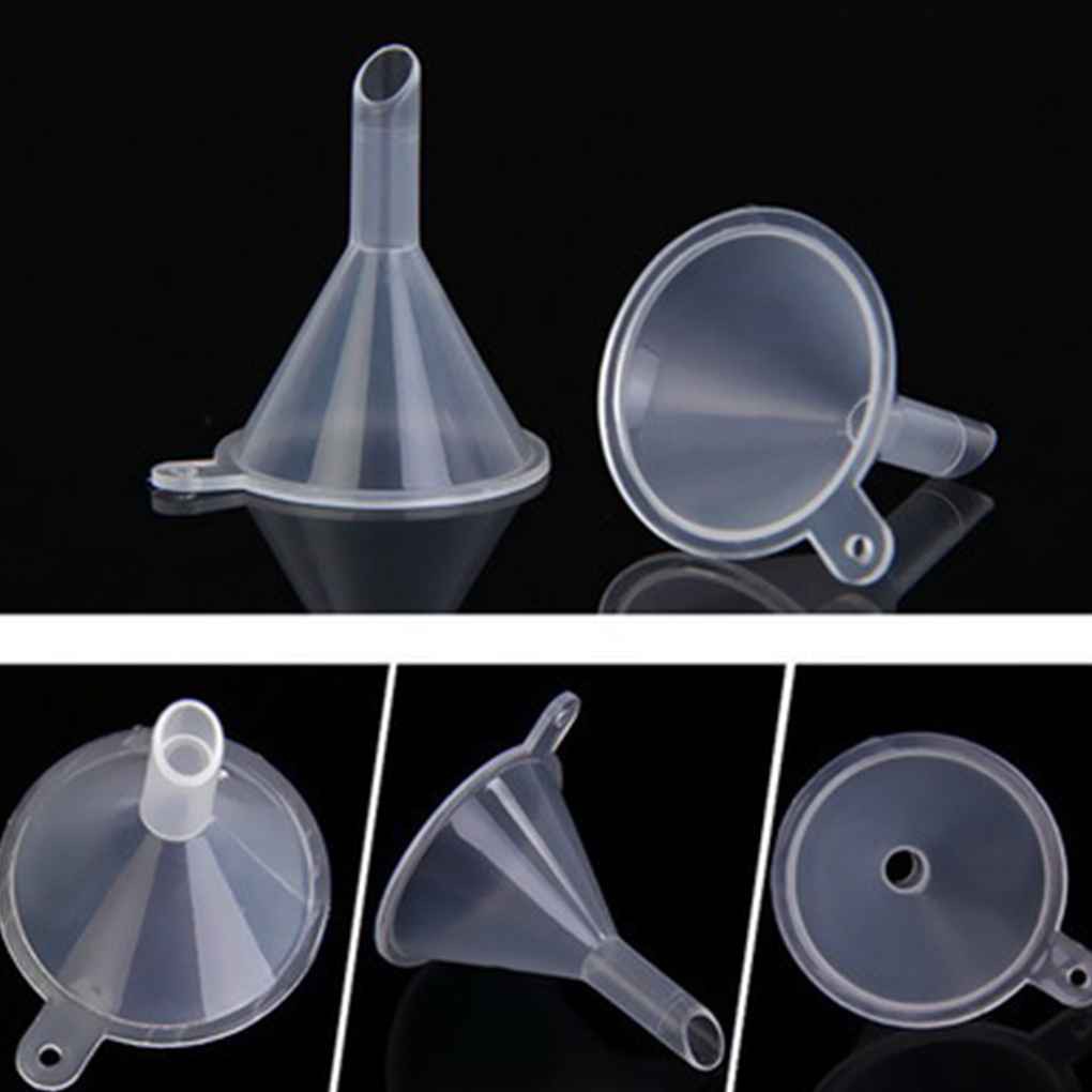 [Hàng mới về] Set 10 phễu mini bằng nhựa trong suốt dùng đổ dung dịch dạng lỏng