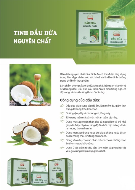 Dầu dừa Nguyễn chất Cầu Bình An