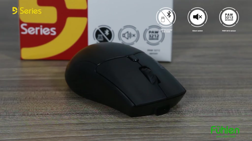 Chuột Bluetooth Silent Pin sạc Fuhlen B09s Dual-mode Bluetooth và wireless 2.4G/ DPI 4000 | BigBuy360 - bigbuy360.vn
