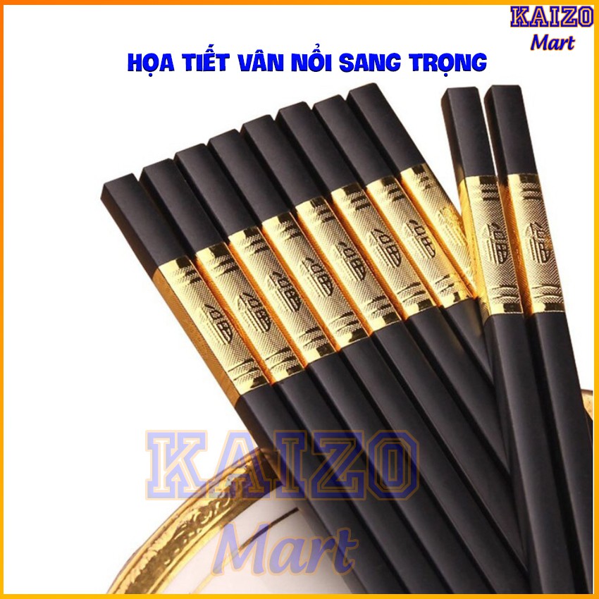 [TẶNG KHĂN] Đũa hợp kim mạ Vàng phong cách thượng lưu - BH 1 năm - Chống mốc, chịu nhiệt, chống gãy - MIANZ STORE