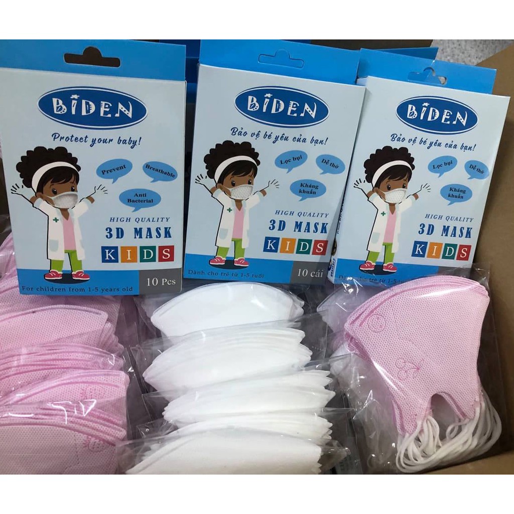 Khẩu trang em bé 3D ( Hộp 10 cái) | BigBuy360 - bigbuy360.vn