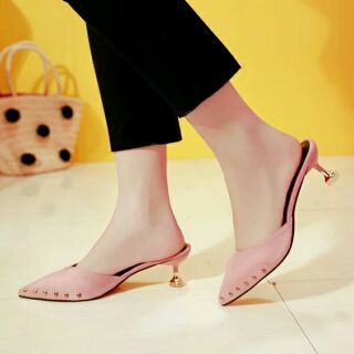Oder sz 34-39(kèm ảnh thật)  sục cao gót có cả da lộn lẫn da pu