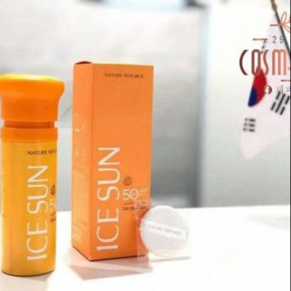 Kem chống nắng ice sun spf50+ – nature republic ice puff sun