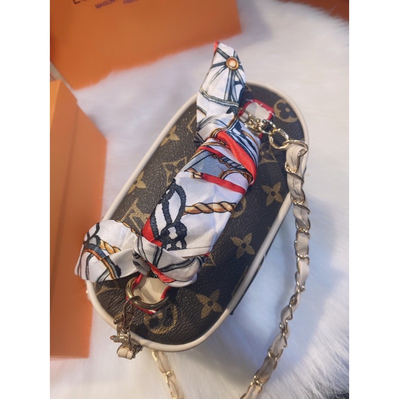 Túi đeo chéo nữ hoạ tiết nhỏ, Túi xách nữ mini kèm khăn | BigBuy360 - bigbuy360.vn