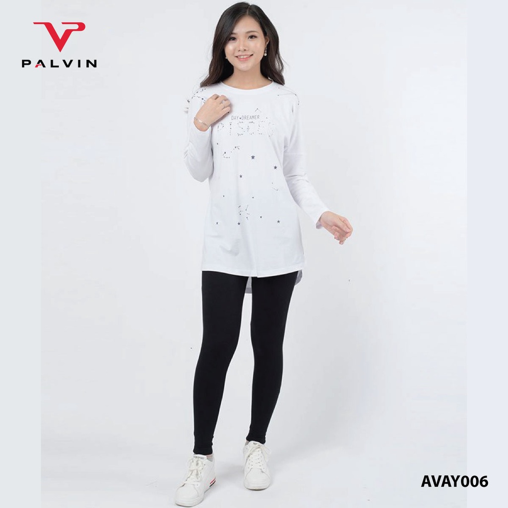 Áo váy thun cotton dài tay nữ thu đông Palvin - AVAY006