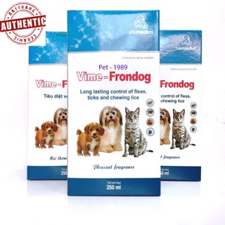 Vime Frondog 250ml Thuốc Xịt Trị Ve, Bọ Chét ở Chó Mèo An Toàn Hiệu Quả Cho Cả Chó Mèo Mang Thai  Pet-1989