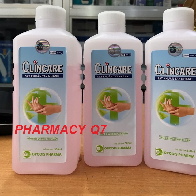 BIG SALES: Clincare 500ml có vòi . Mẫu mới Nước rửa tay khô. Dung dịch sát khuẩn tay nhanh