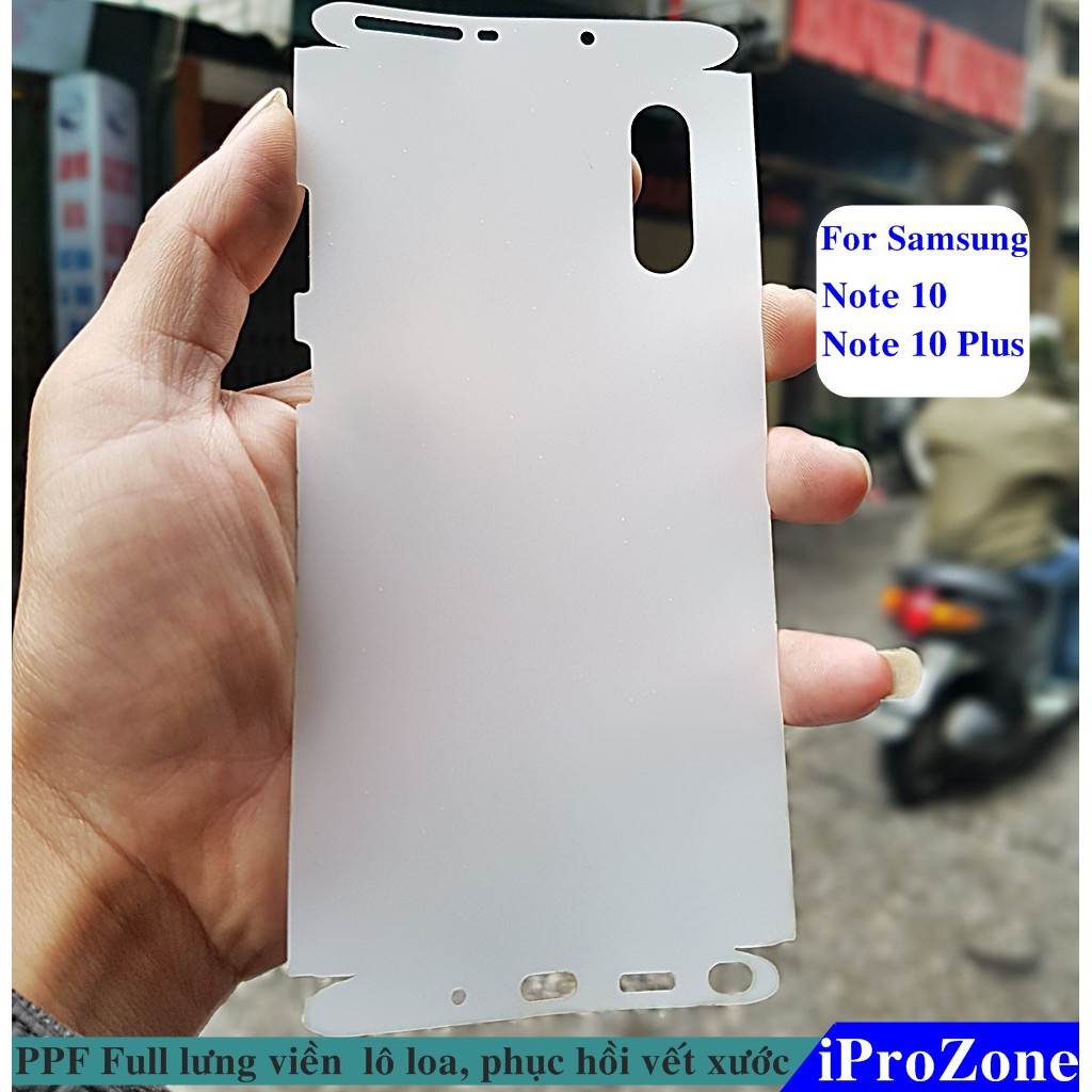 Dán dẻo PPF full lưng viền cho samsung galaxy note 10 / Note 10 Plus mặt trước , mặt sau