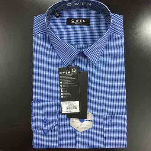 Áo Sơ Mi Nam Dài Tay Owen AR21006DT Somi Công Sở Cao Cấp Màu Kẻ Caro Xanh Navy Dáng Suông Có Túi Vải Sợi Bạch Đàn Mềm Má | BigBuy360 - bigbuy360.vn