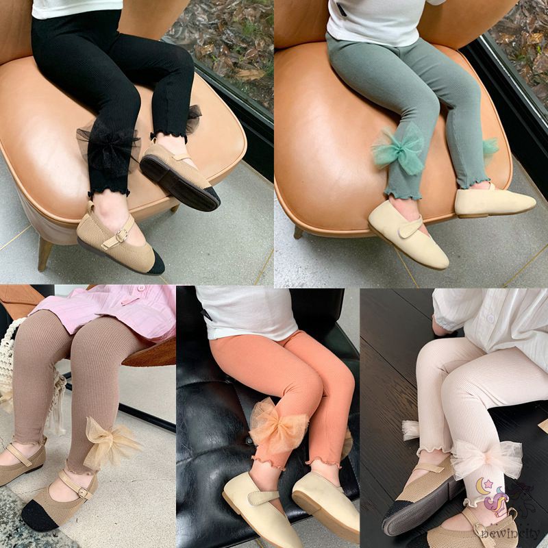Quần Legging Đính Nơ Đáng Yêu Cho Bé Gái