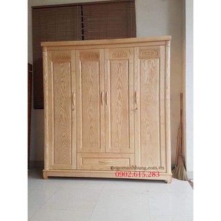 Tủ quần áo gỗ sồi 2m ms 04 ms719 giá xưởng, chất gỗ đẹp