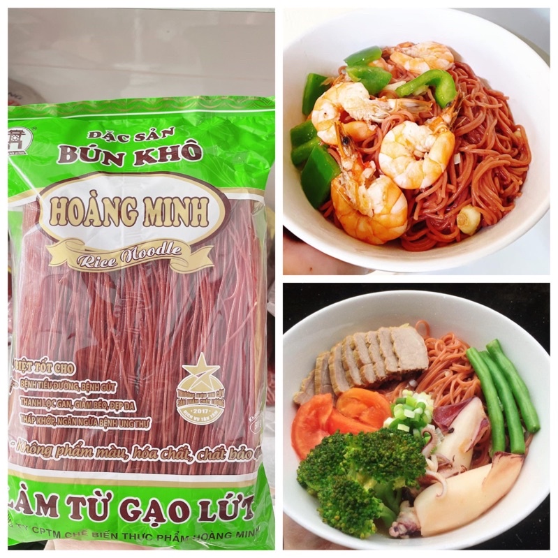 Đặc sản bún gạo lứt Hoàng Minh - 500g - ăn kiêng giảm cân
