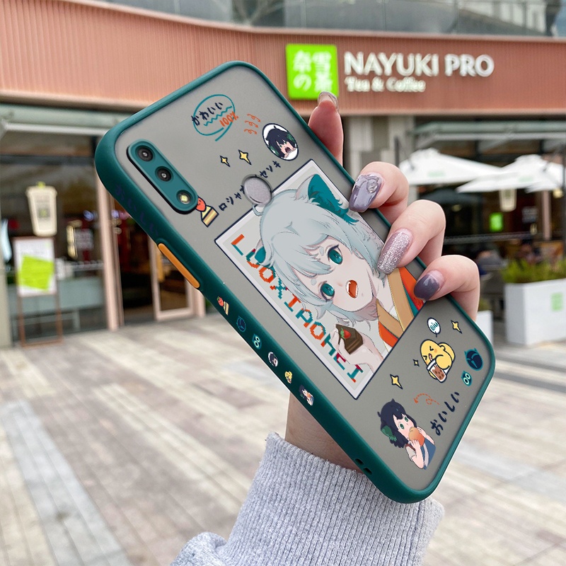 Ốp Điện Thoại Cứng Viền Silicon Dẻo Họa Tiết Hoạt Hình Cô Gái Dễ Thương Chống Sốc Cho Asus Zenfone Max Pro M1 ZB601KL ZB602KL