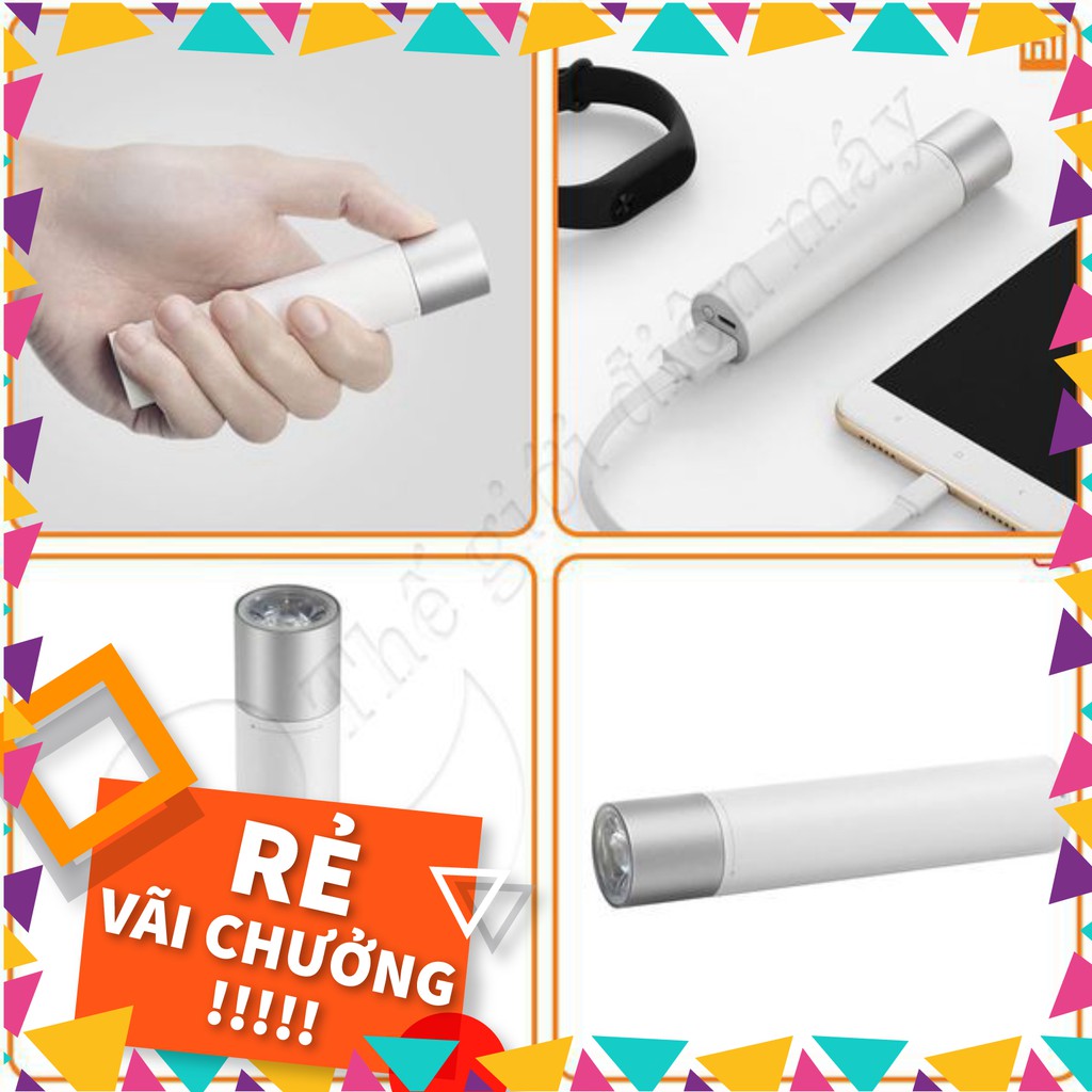 [SALE] Đèn Pin Siêu Sáng Xiaomi flashlight Tích Hợp Sạc Dự Phòng - Bảo Hành 6 Tháng- Shop Thế Giới Điện Máy .