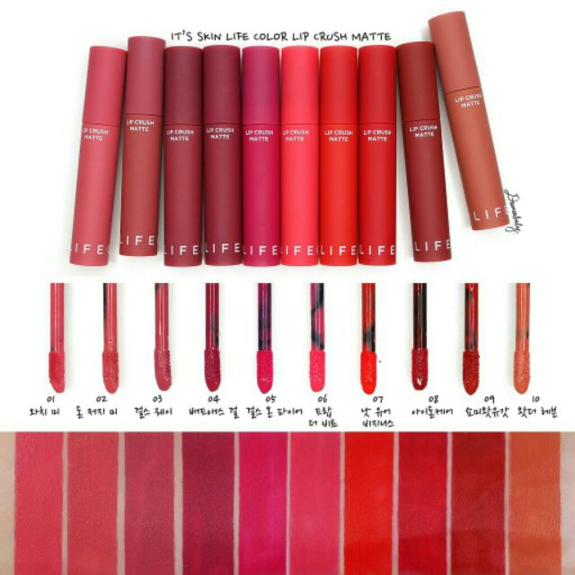 SON KEM ITS SKIN LIFE COLOR LIP CRUSH MATTE