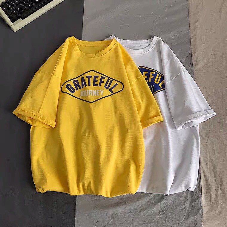 Áo thun uniex ⚡ 𝐂𝐨́ 𝐕𝐢𝐝𝐞𝐨 + 𝐀̉𝐧𝐡 𝐓𝐡𝐚̣̂𝐭 ⚡ Áo phông tay lỡ  Grateful nam nữ đều mặc cổ tròn