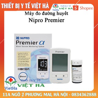 Máy đo đường huyết Nipro Premier α  [MADE IN KOREA] kèm 10 test TẶNG 50 KIM