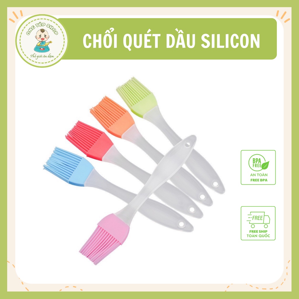 Chổi quét mặt bánh quét dầu mỡ khi nấu ăn bằng silicon