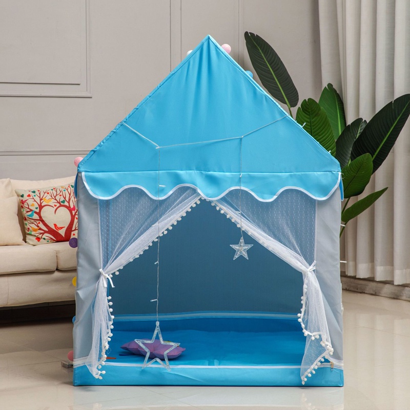 Lều vui chơi cho bé, lều trẻ em chơi trong nhà Lều công chúa lều hoàng tử TẶNG kèm đèn nhấp nháy