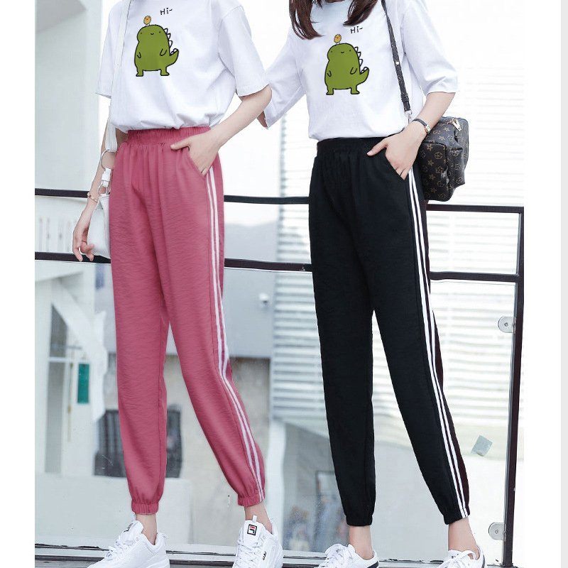Set Jogger Line Phối Thun Unisex Khủng Long Xanh - 23April Fashion | BigBuy360 - bigbuy360.vn