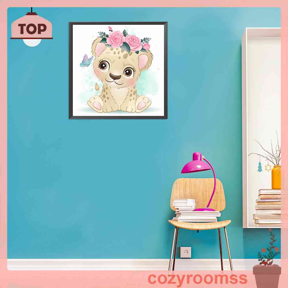 Bộ Tranh Đính Đá 5D Họa Tiết Hoạt Hình Động Vật Dễ Thương Độc Đáo DIY