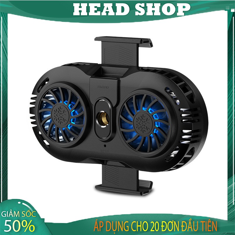 Quạt tản nhiệt điện thoại 2 quạt sò nóng lạnh memo AH102 Gaming giá rẻ HEADSHOP