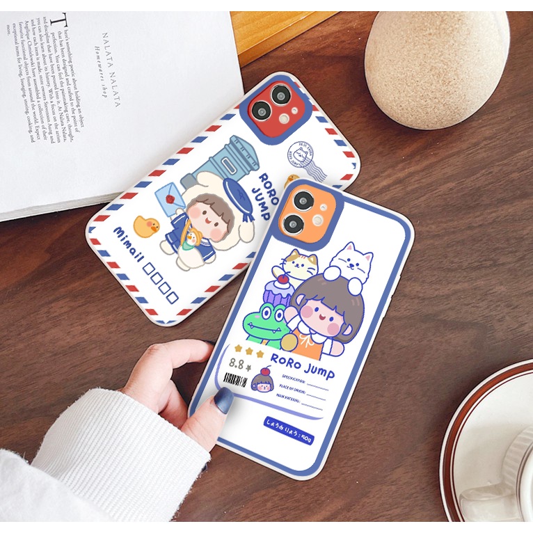 Ốp lưng iphone Roro Mail cạnh vuông dẻo ip 6splus/7/7plus/8/8plus/x/xr/xs/11/12/pro/max/plus/13promax tr145