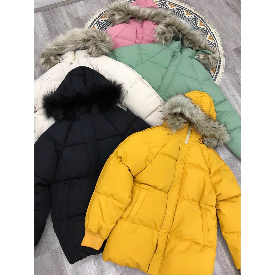 áo phao ngắn mũ lông đẹp | BigBuy360 - bigbuy360.vn