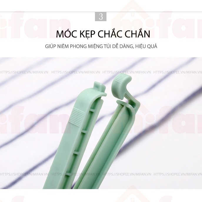 Bộ 12 Kẹp Miệng Túi Thực Phẩm Mifan Cao Cấp - Chống Ẩm, Chống Mốc, Chống Bụi, Bảo Quản Thực Phẩm Luôn Tươi Ngon | BigBuy360 - bigbuy360.vn