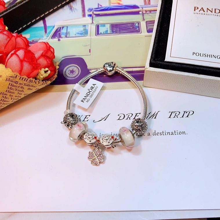 PANDORA Vòng Tay Bạc S925 Aa03564Sfsd Asrt666 Phong Cách Ngọt Ngào Thời Trang