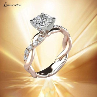 Nhẫn Đính Hôn Đính Đá Zircon