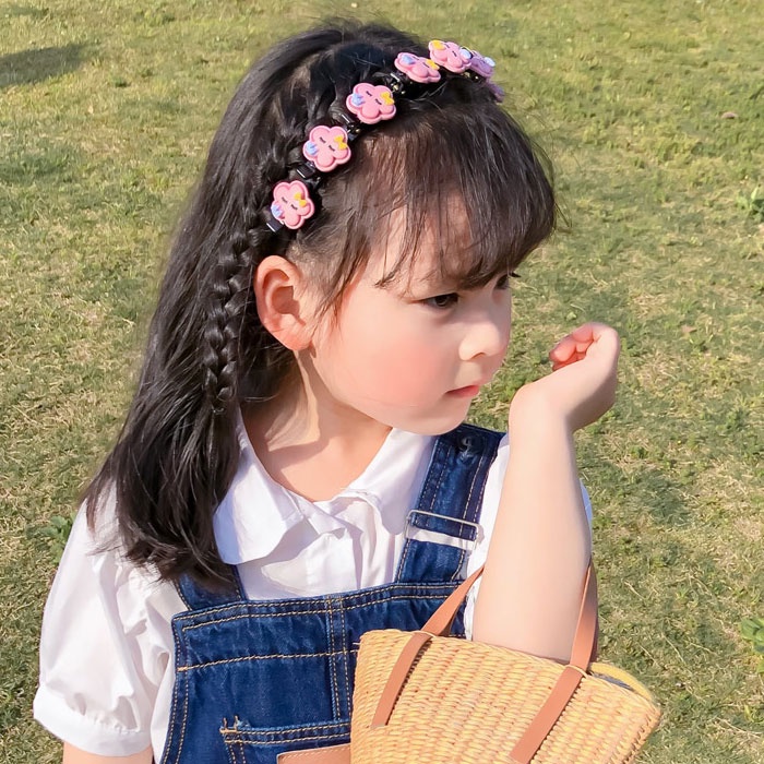 Băng đô cài tóc đính hoa phong cách Hàn Quốc đáng yêu cho nữ Siêu Xinh BAFABY KIDS