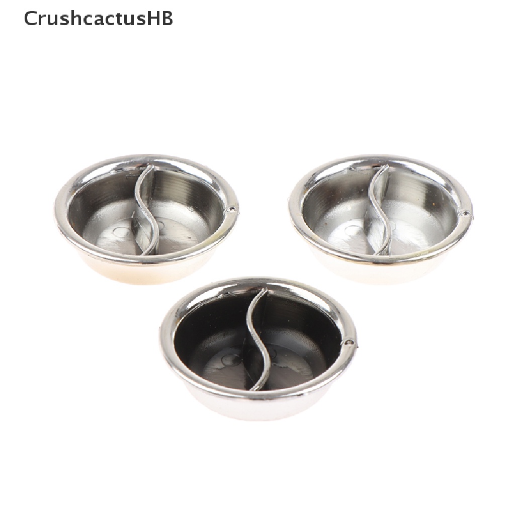 [CrushcactusHB] 3Pcs Miniature Doll house Dinner Plates Mini Sushi plate Food Dishes Tableware Hot Sell