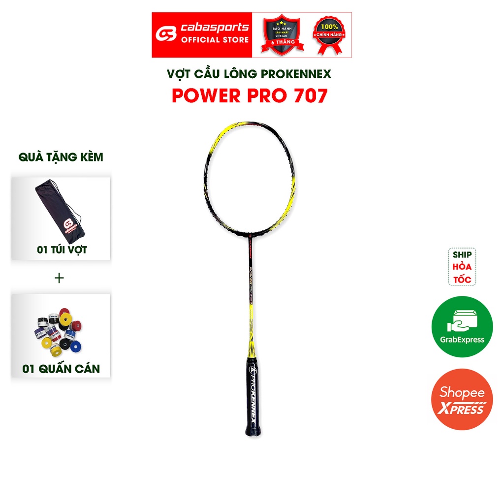 Vợt cầu lông ProKennex POWER PRO 707 chuyên tấn công chính hãng carbon chất lượng