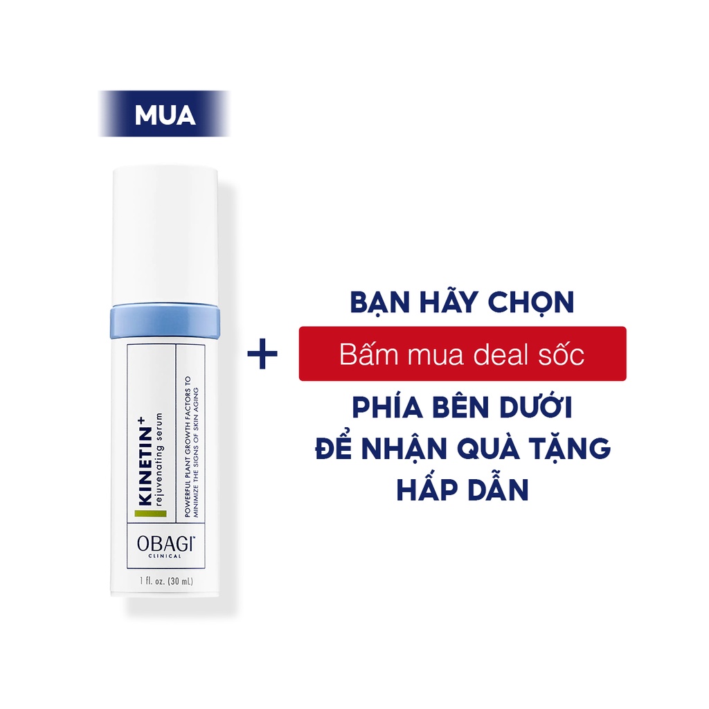 [Mã COSLUX08 giảm 120K đơn 1500K] Serum phục hồi da tổn thương OBAGI CLINICAL Kinetin+ Rejuvenating Serum 30ml