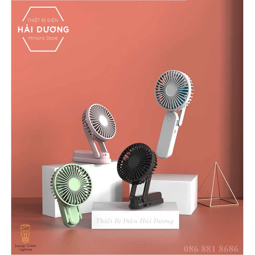 Quạt Mini Cầm Tay F1 Tích Điện 3 Chế Độ Gió - Dung Lượng Pin 2500 mAh - Nhỏ Gọn Độ Ồn Thấp - 4 Màu - Bảo Hành 1 Năm