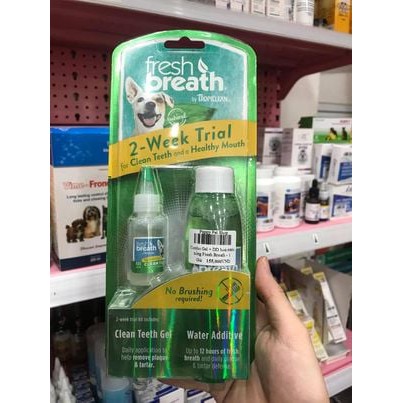 FRESH BREATH Combo Gel Dung Dịch Hòa Nước Uống Dành Cho Chó