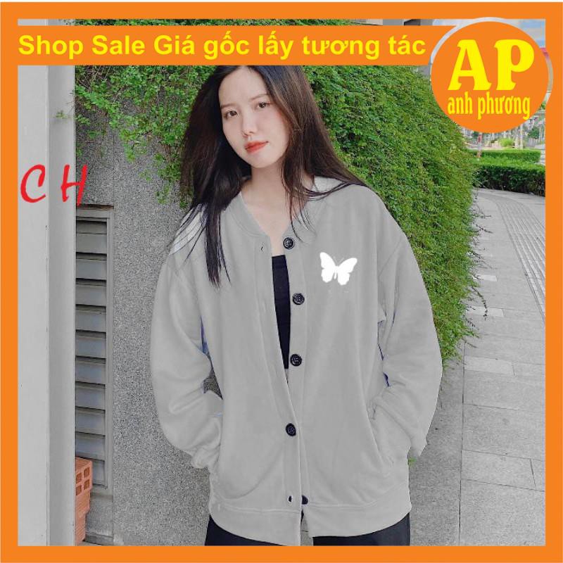 Áo cadigan Bướm phản quang▶chất nỉ bông có cúc và túi 2 bên hông▶nhiều màutrong lót lông nhẹ▶freesize 50kg | BigBuy360 - bigbuy360.vn