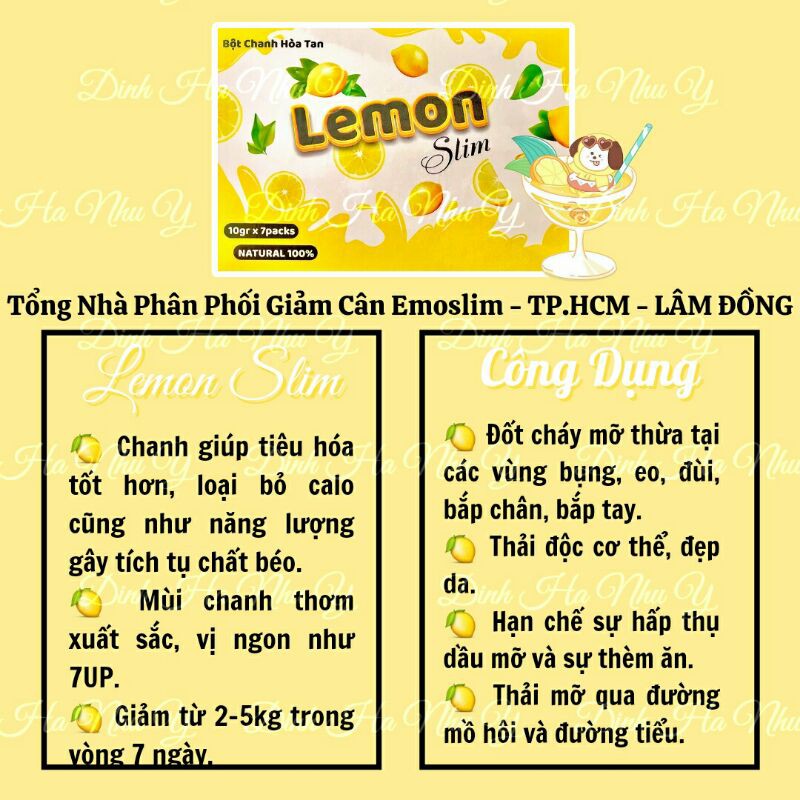 GIẢM CÂN 2-5KG EMOSLIM LEMON 7 DAYS - HỖ TRỢ GIẢM CÂN CẤP TỐC, AN TOÀN KHÔNG TÁC DỤNG PHỤ, KHÔNG TĂNG CÂN LẠI