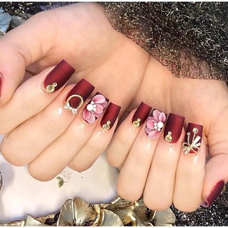 sơn gel nhũ đỏ tuyết siêu xinh