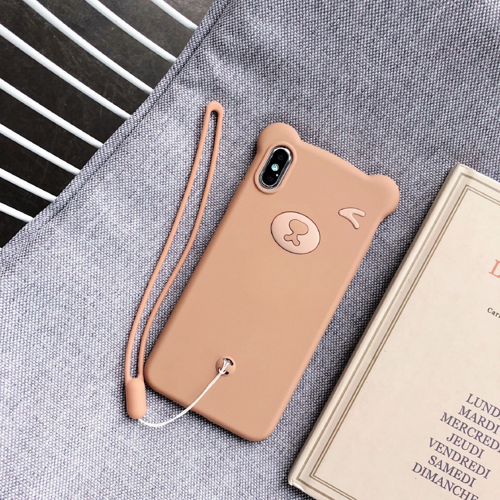 Ốp Lưng Silicone Hình Gấu Đáng Yêu Cho Iphone 8 | BigBuy360 - bigbuy360.vn