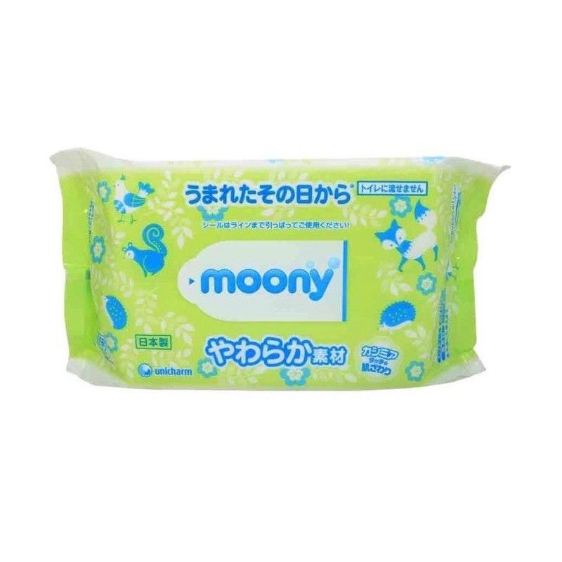 Khăn giấy ướt Moony nội địa Nhật 80 tờ không mùi