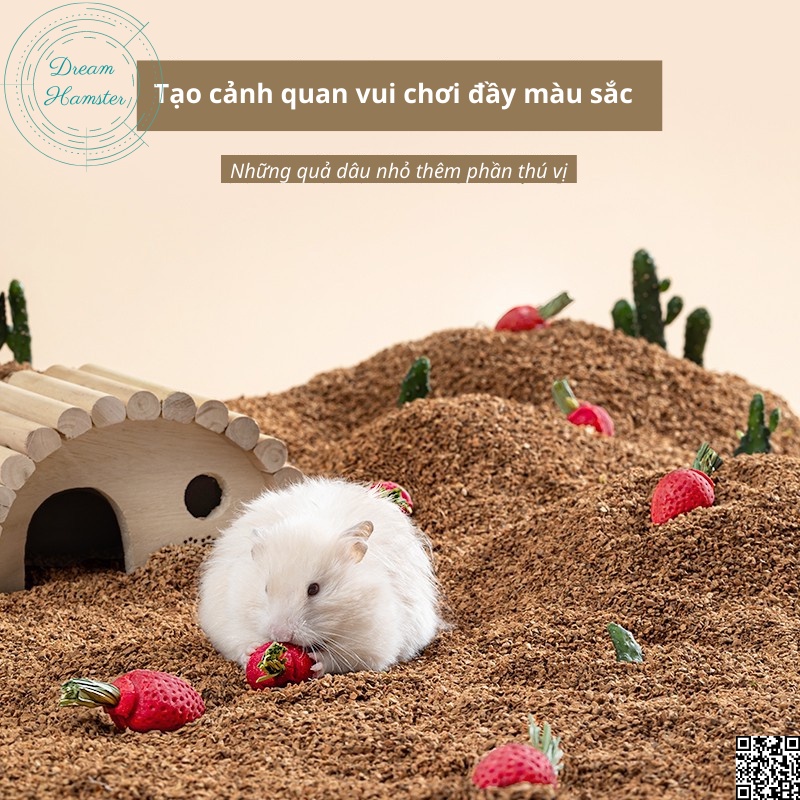 Dâu tây mài răng Yee cho hamster, sóc, thỏ và động vật nhỏ khác