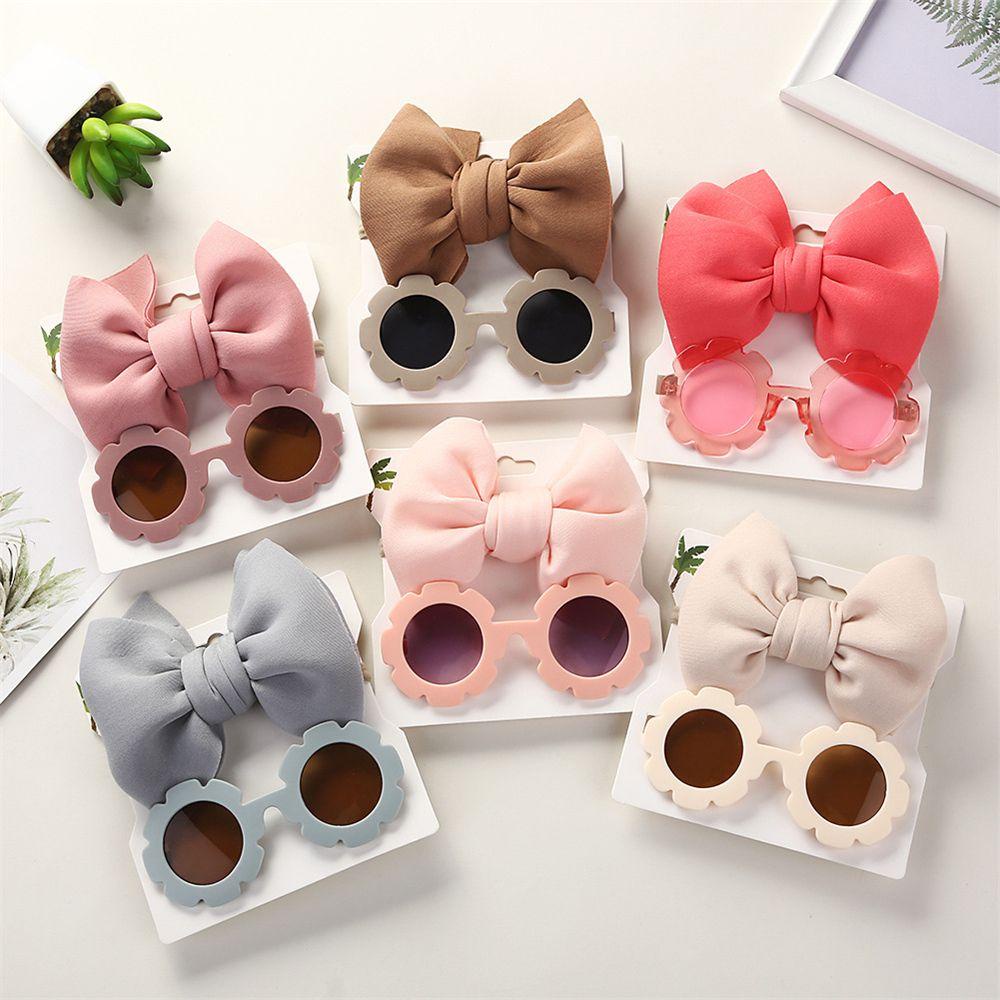 Bộ 2 Món Kính Mát + Băng Đô Hình Hoa Hướng Dương Cho Bé