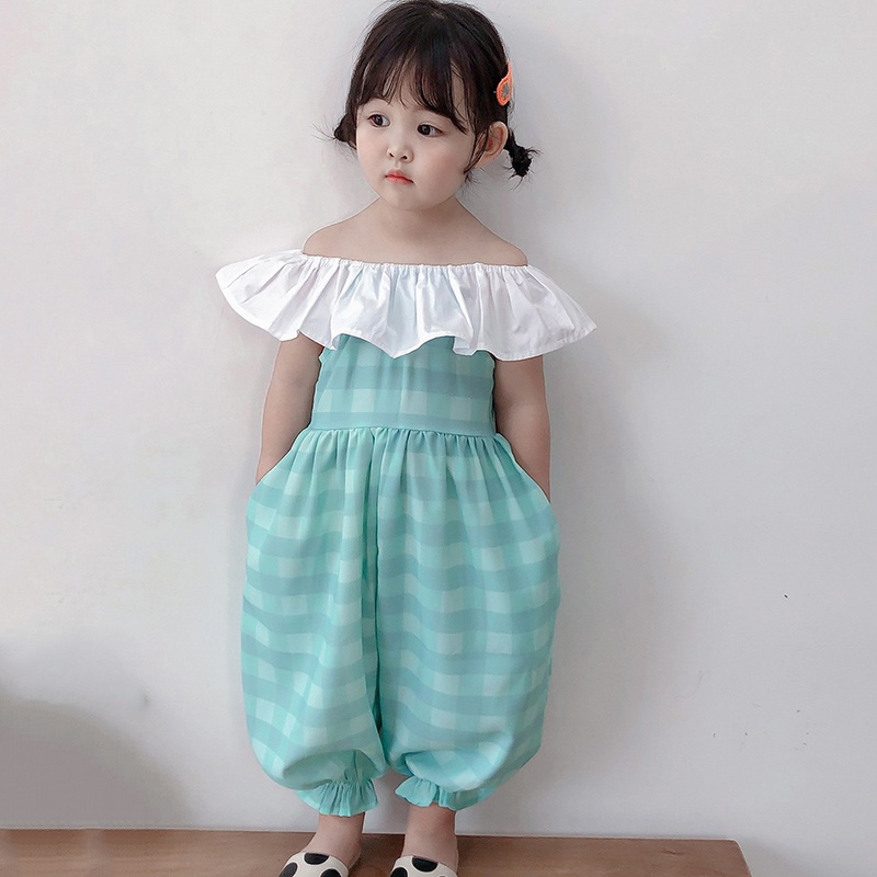 Áo liền quần Quần Dài Phong Cách Mùa Hè Cho Bé Gái