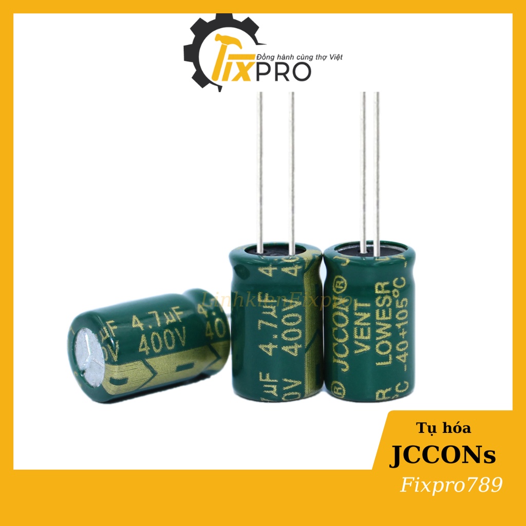 Tụ hóa 4.7UF 10UF 450V 400V chính hãng JCCONs tần số cao