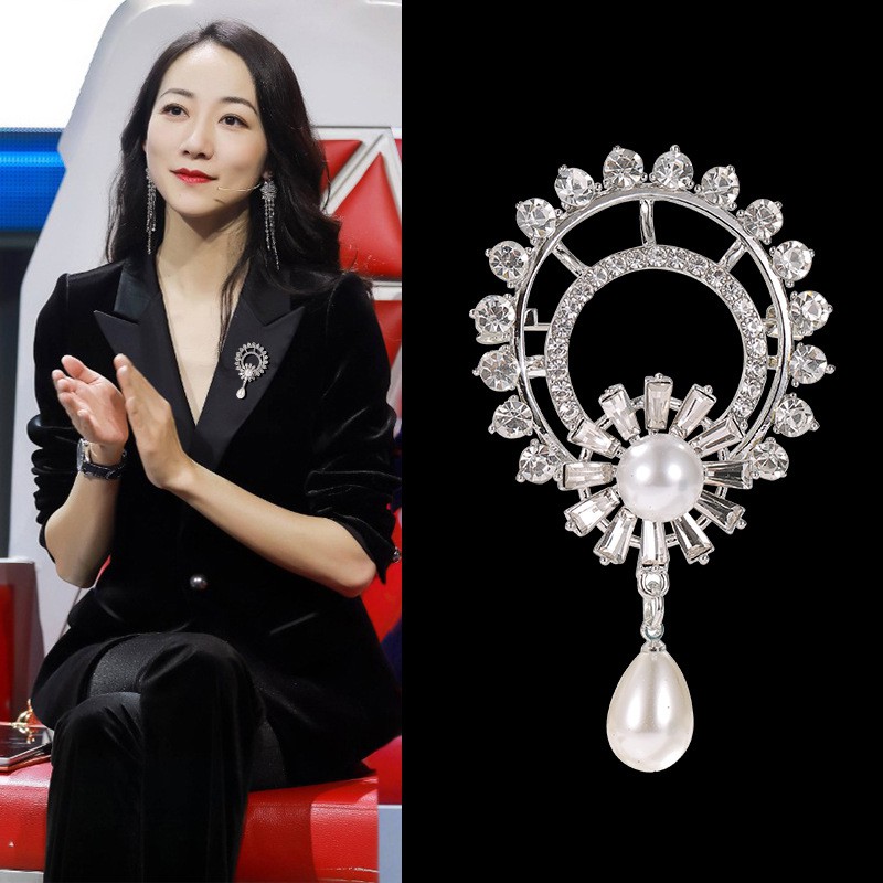 Bộ sưu tập cài áo các loại hình tròn cách điệu đính đá Link 6