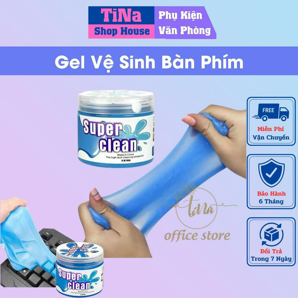 Slime Super Clean Đa Năng Bùn Silicon Vệ Sinh Bàn Phím, Ô Tô, Khe Cửa - Gel Vệ Sinh Làm Sạch Tiện Lợi Có Thể Tái Sử Dụng