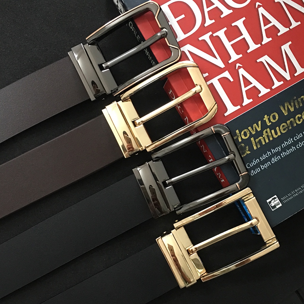 DâyNịt Nam/Thắt Lưng Nam Da Bò Khóa Xỏ Kim Cao Cấp DLKKCC-03