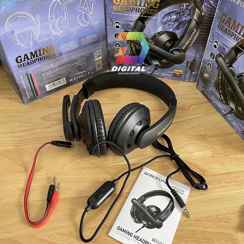 Tai Nghe Chụp Tai Borofone BO102 Chính Hãng Hỗ Trợ Mic Đàm Thoại